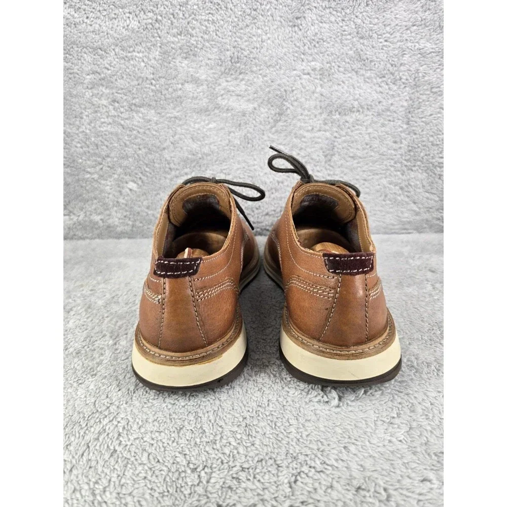 ​Clarks Atticus LT Lace Tan Leather Oxford Shoes Mens Size 9.5 M Casual Dress